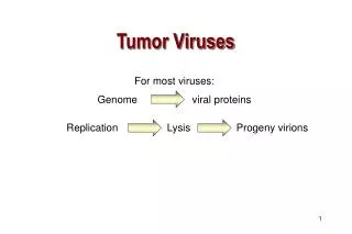 Tumor Viruses