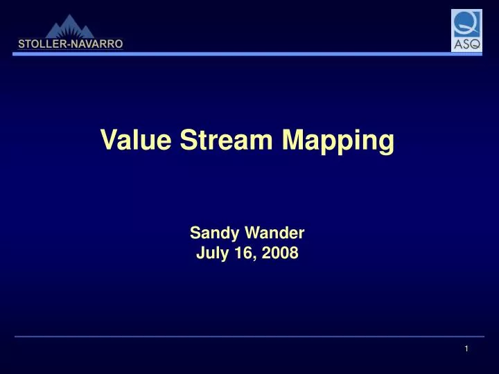 value stream mapping sandy wander july 16 2008