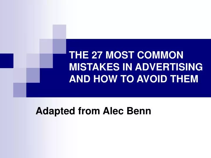 the 27 most common mistakes in advertising and how to avoid them