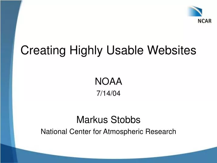 creating highly usable websites