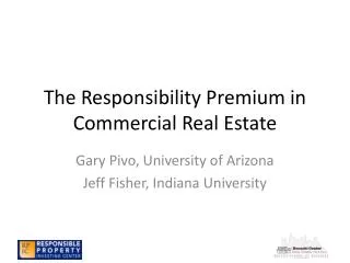 The Responsibility Premium in Commercial Real Estate