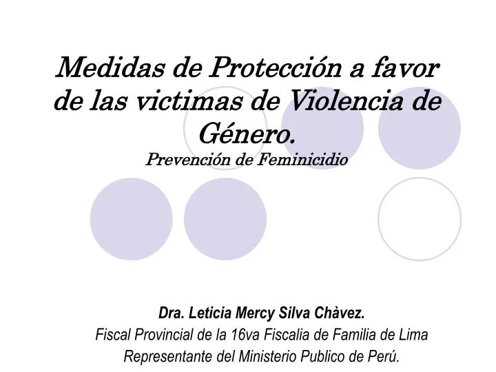 medidas de protecci n a favor de las victimas de violencia de g nero prevenci n de feminicidio