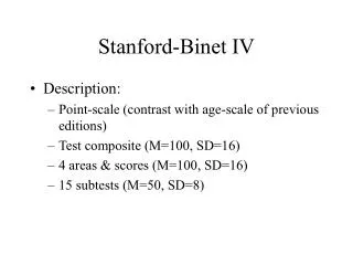 Stanford-Binet IV