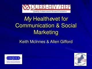 My Health e vet for Communication &amp; Social Marketing
