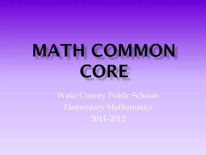 math common core