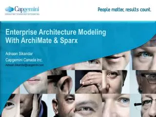 Enterprise Architecture Modeling With ArchiMate &amp; Sparx