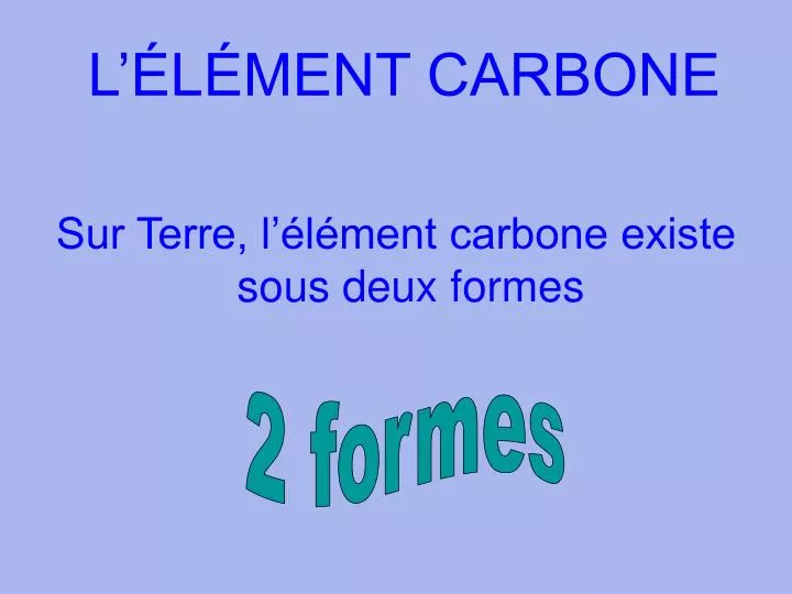 l l ment carbone