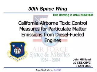 California Airborne Toxic Control Measures for Particulate Matter Emissions from Diesel-Fueled Engines