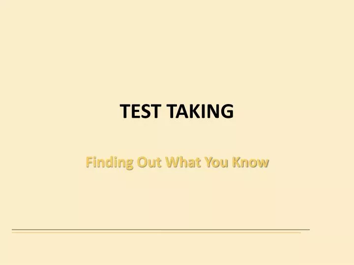 test taking