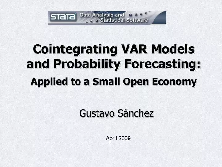 cointegrating var models and probability forecasting applied to a small open economy