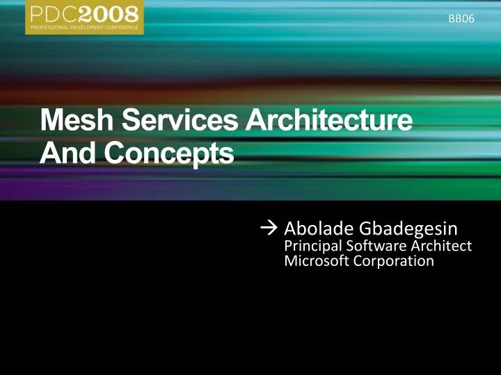 mesh services architecture and concepts
