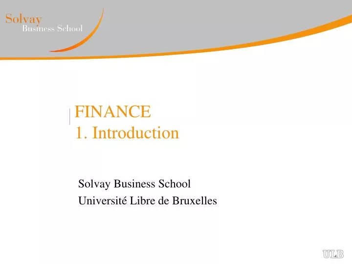 finance 1 introduction