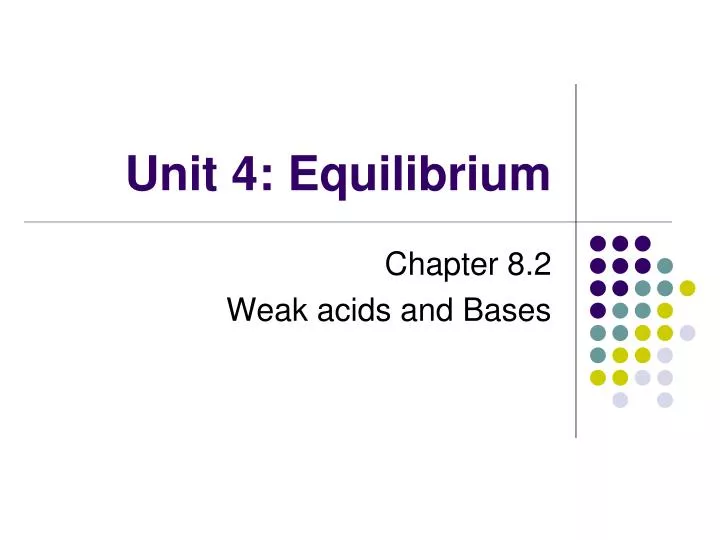 unit 4 equilibrium