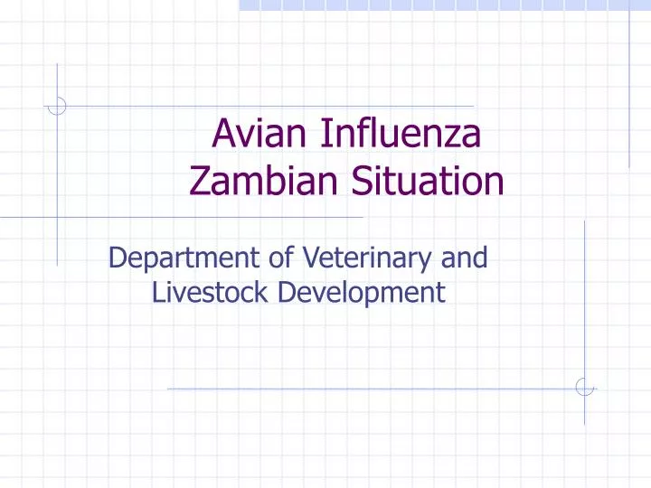 avian influenza zambian situation