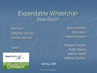 Expandable Wheelchair Final Report