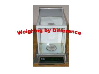 Weighing by Difference