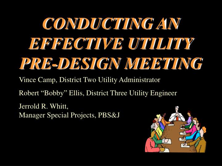 conducting an effective utility pre design meeting