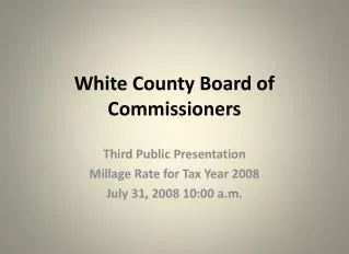 White County Board of Commissioners