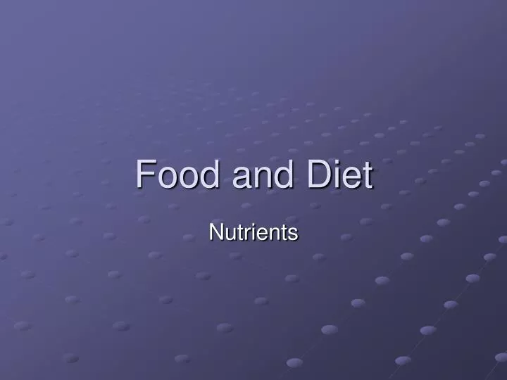 food and diet