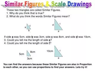 Similar Figures &amp; Scale Drawings