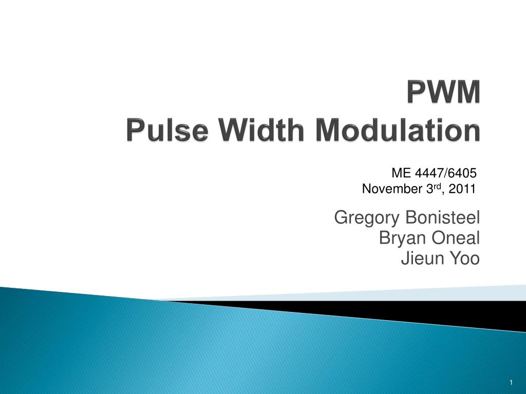PPT - PWM Pulse Width Modulation PowerPoint Presentation, free download ...