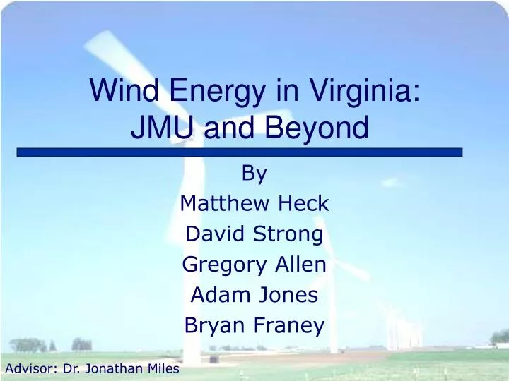 wind energy in virginia jmu and beyond