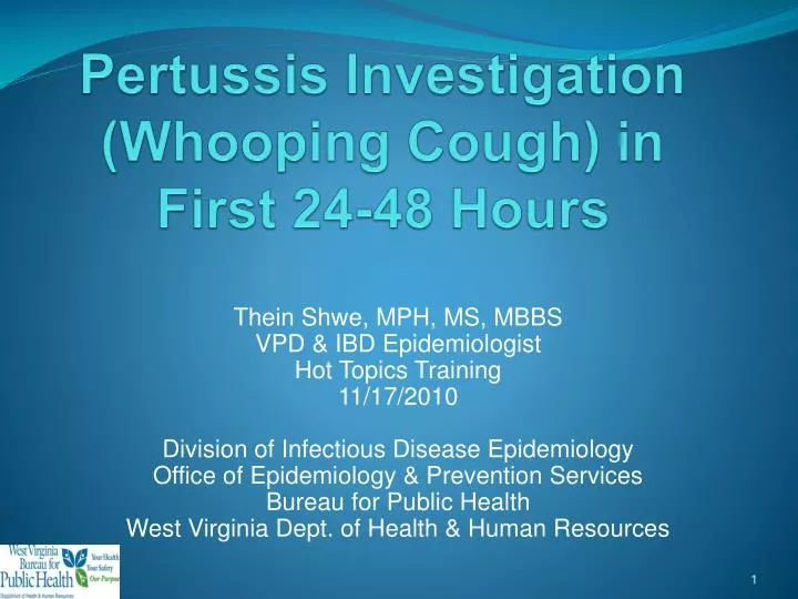 pertussis investigation whooping cough in first 24 48 hours