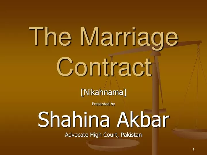 the marriage contract