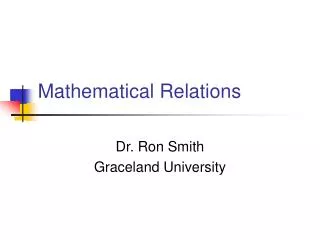Mathematical Relations