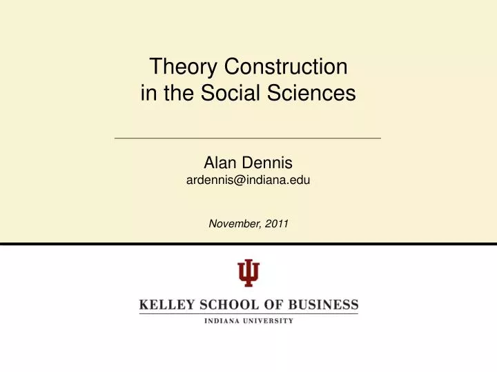 theory construction in the social sciences