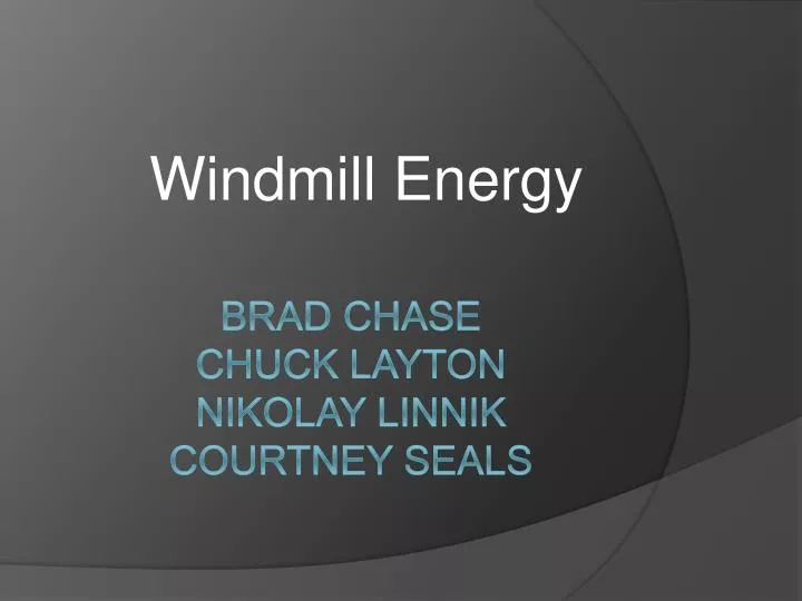 windmill energy