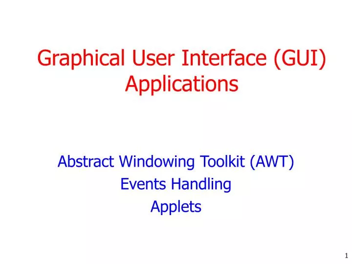 abstract windowing toolkit awt events handling applets