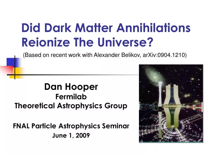 did dark matter annihilations reionize the universe