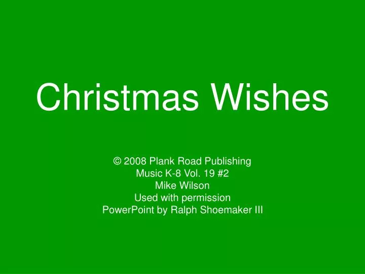 christmas wishes