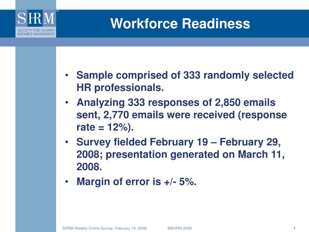 Workforce Readiness Matrix PPT - Workforce Readiness: Analyzing Competencies in New Workers ...