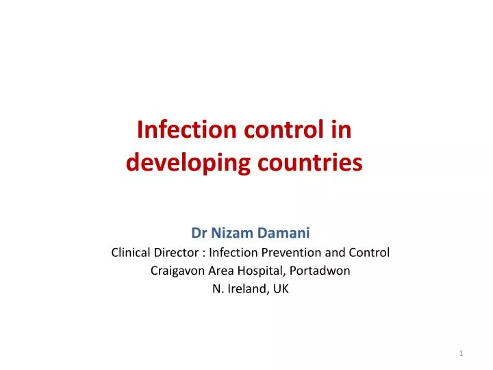 infection control in developing countries