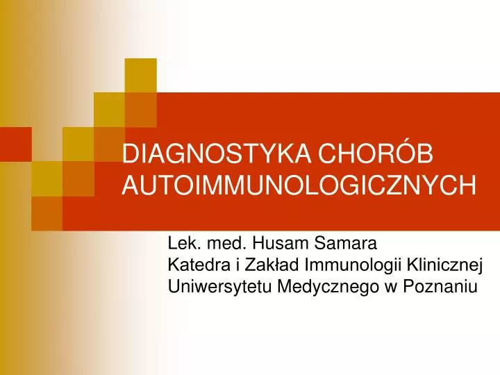 diagnostyka chor b autoimmunologicznych