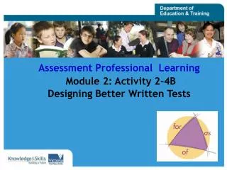 Assessment Professional Learning Module 2: Activity 2-4B Designing Better Written Tests