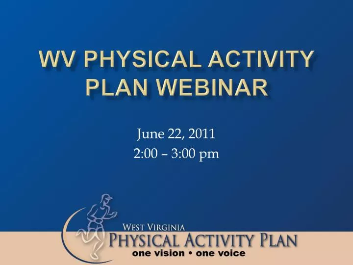 wv physical activity plan webinar