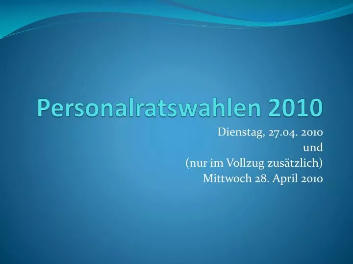 personalratswahlen 2010