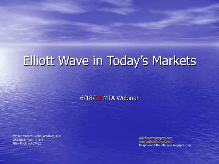 elliott wave in today s markets