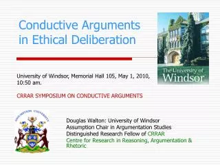 Conductive Arguments in Ethical Deliberation