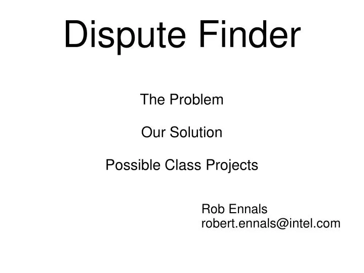 the problem our solution possible class projects