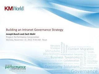 Building an Intranet Governance Strategy
