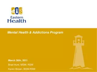 Mental Health &amp; Addictions Program