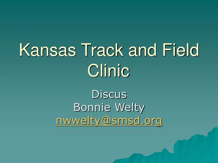 kansas track and field clinic