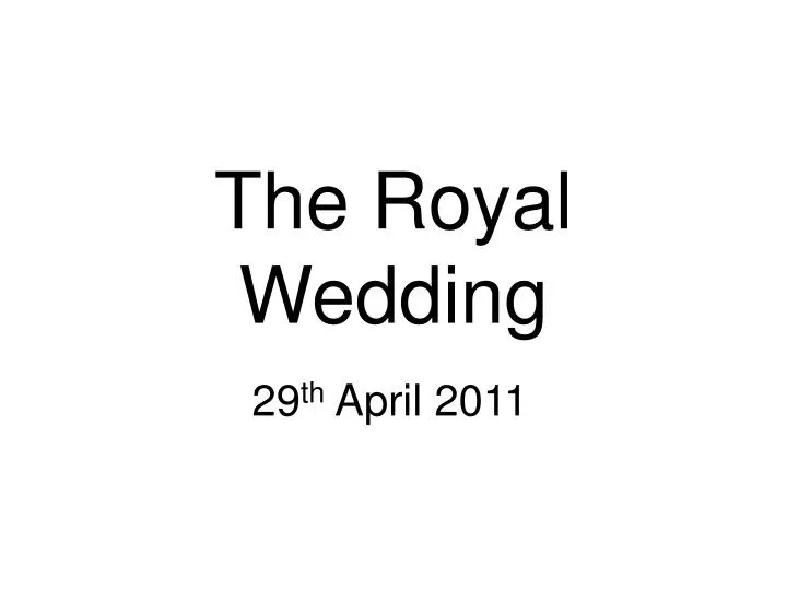 the royal wedding