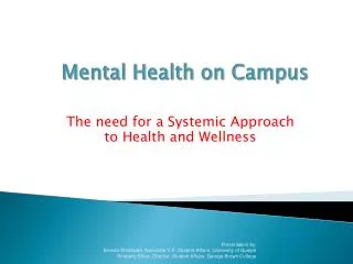 Mental Health on Campus