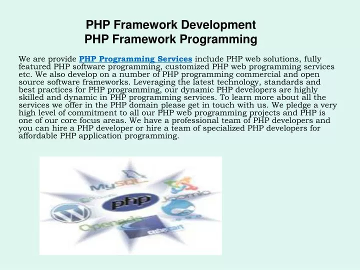 php framework development php framework programming