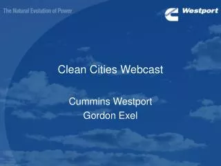 Clean Cities Webcast